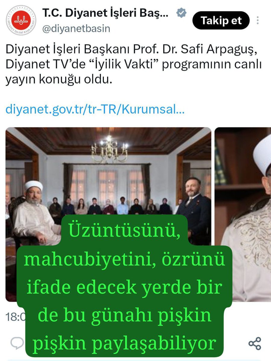 Ebsofuoglu's tweet photo. Bir Veli olarak benim kızımı iki erkeğin arasına oturtacaksın ve ben buna ses çıkartmayacağım öyle mi?

Siz  Harem-Selamlık düzenini ihlal etmek dışında bu milletin yaşam düzenine müdahale etmiş oluyorsunuz.

O kızı zorla iki erkeğin arasına oturtmuş olmakla basbayağı, benim kızımın tercihini ihlal etmiş oluyorsunuz.

Tabii ki bu cümle, oturma düzenine orada müdahale edilmiş olma durumunda geçerlilik kazanır.

Ancal buradaki gençleri, bu salona serbest bir şekilde bırakmış olsalardı bu gençler, kesinlikle böyle oturmazlardı. 

Özellikle bir erkek bir kız, bir erkek bir kız şekilde oturtulduğu ihtimali mevcutken ve biz böyle bir ortama sonradan geldik, o ortama müdahale edemedik şeklinde en azından bir beyan beklenirken Diyanetin böyle bir açıklama yapması İslami Harem-Selamlık düzeninin ihlali açısından son derece tedirgin edici bir durumdur.

Bir de cemaatlerin kontrolü Diyanete verilsin deniyor. Bu Diyanet bu inancıyla, cemaatleri kontrol etmeye kalkarsa, tüm cemaatlerdeki Harem-Selamlık düzenine şu ekrandaki oturma düzenini ya da buna benzer zihniyeti getirirse her taraf kadın erkek karışık toplantılarla dolmayacak mı?

Kadın erkek karışık toplantılarda tanışmalar, yakınlaşmalar olmuyor mu, devamında ileri gitmeler olmuyor mu?

Kadın erkek aldatmaların bir numaralı sebebi önce bu çiftlerin birbirleriyle tanışması değil mi?

Tanışan kişiler birbirlerini beğendikten sonra daha ileri gitmiyorlar mı?

Eşlerini aldatan yüz binlerce çiftler, aldattıkları kişilerle önce tanışmıyorlar mı?

Bu tür ortamlar tanışmalara imkan sunmuyor mu?

Yoksa çiftler birbirlerini sokakta görür görmez mi aldatıyorlar?

Bu aldatma sürecine, hiçbir şekilde tanışmadan mı giriyorlar?

Peki bu ortamlar tanışmaların kolaylaştırıldığı ortamlar değil mi? 

Bunlar biline biline bu şekilde tutumlar nasıl sergilenilebiliyor?

Bir de Diyanet, İslam'ın Harem-Selamlık düzenini ihlal ettiği şu toplantıyı marifetmiş gibi nasıl paylaşabiliyor 

Kaç gündür en az binlerce kişi, bu konudaki üzüntülerini dile getiriyor. Toplumun bu konudaki üzüntülerini dikkate almadan, adeta binlerce insanı umursamadan böyle bir paylaşım toplumun önceliklerine karşı kayıtsızlık olmuyor mu?

Yaşadığı toplumun önceliklerine kayıtsız kalına kalına Diyanet bu topluma nasıl hizmet edecek?

En az binlerce kişinin bu konuda üzüntülerini ifade etmesine rağmen Diyanetin bunu paylaşması, sizin hassasiyetleriniz benim umrumda değil demek olmuyor mu?

Kazara benim çocuğumu böyle bir toplantıya dahil etseler, bunu yapanlar hakkında her türlü yasal hakkımı kullanırdım.

Çocuklarını o şekilde oturttuğunuz ailelerden, özellikle kız çocukların velilerinden izin aldınız mı?

Bu milletin çocuklarını, neye dayanarak bir erkek bir kız, bir erkek bir kız şeklinde oturttunuz. Bu oturma düzenini, üstelik bir de paylaşmak suretiyle siz bilerek mi yapmış oldunuz?

Bunu yaparak neyi hedefliyorsunuz? 

Benim kızımı ya da oğlumu bir erkek bir kız, bir erkek bir kız bir şekilde oturtan kişilerden meşru zeminde her türlü bunun hesabını sorardım. 

Çocukların yaşları her ne kadar reşit de olsa bu oturma düzeni velilere sorulmuş olsaydı velilerin en az yarıdan fazlası buna kesinlikle karşı çıkacaklardı?

Ya da oradaki gençlere de sorulmuş olsaydı onlar da bu oturma düzenine şiddetle karşı çıkacaklardı?

Bu oturma düzeninin bu şekilde tespit ederek, bunun üzerine bu yetmiyormuş gibi yaptığımız çok doğru şey dercesine bir de bunu binlerce kişinin itirazına rağmen paylaşarak hedeflediğiniz şey nedir?

Kaç gündür sosyal medyada en az binlerce kişi bu oturma düzenini eleştirdikten sonra siz, bir de bunu paylaşmakla, toplumda başka bir şeyin yerleştirmeye çalışıyorsunuz?