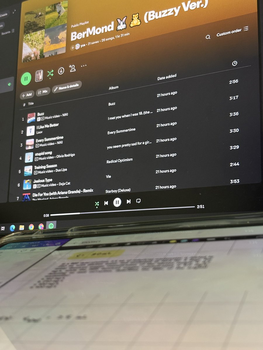 BerRayyyyyy's tweet photo. studying listening to my ⚖️🐰 playlist, not to toot my own horn but this playlist ate💅 https://t.co/dwz47GRck5