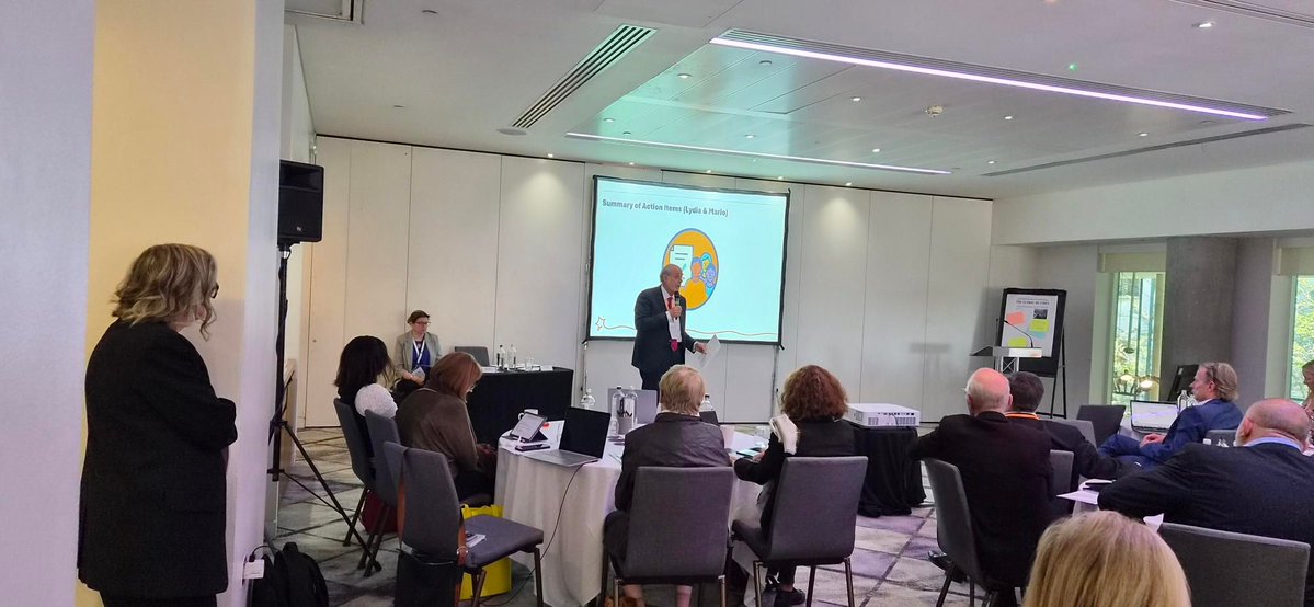 MSIntFederation's tweet photo. This afternoon’s Annual General Meeting brought together MSIF members from across the globe at #MSIFLondon2026. 

📈 Members heard updates on MSIF’s activities, celebrated progress from the past year, and participated in Board elections.  

#MSIFLondon2026  #MultipleSclerosis https://t.co/ywUfk5FSYX