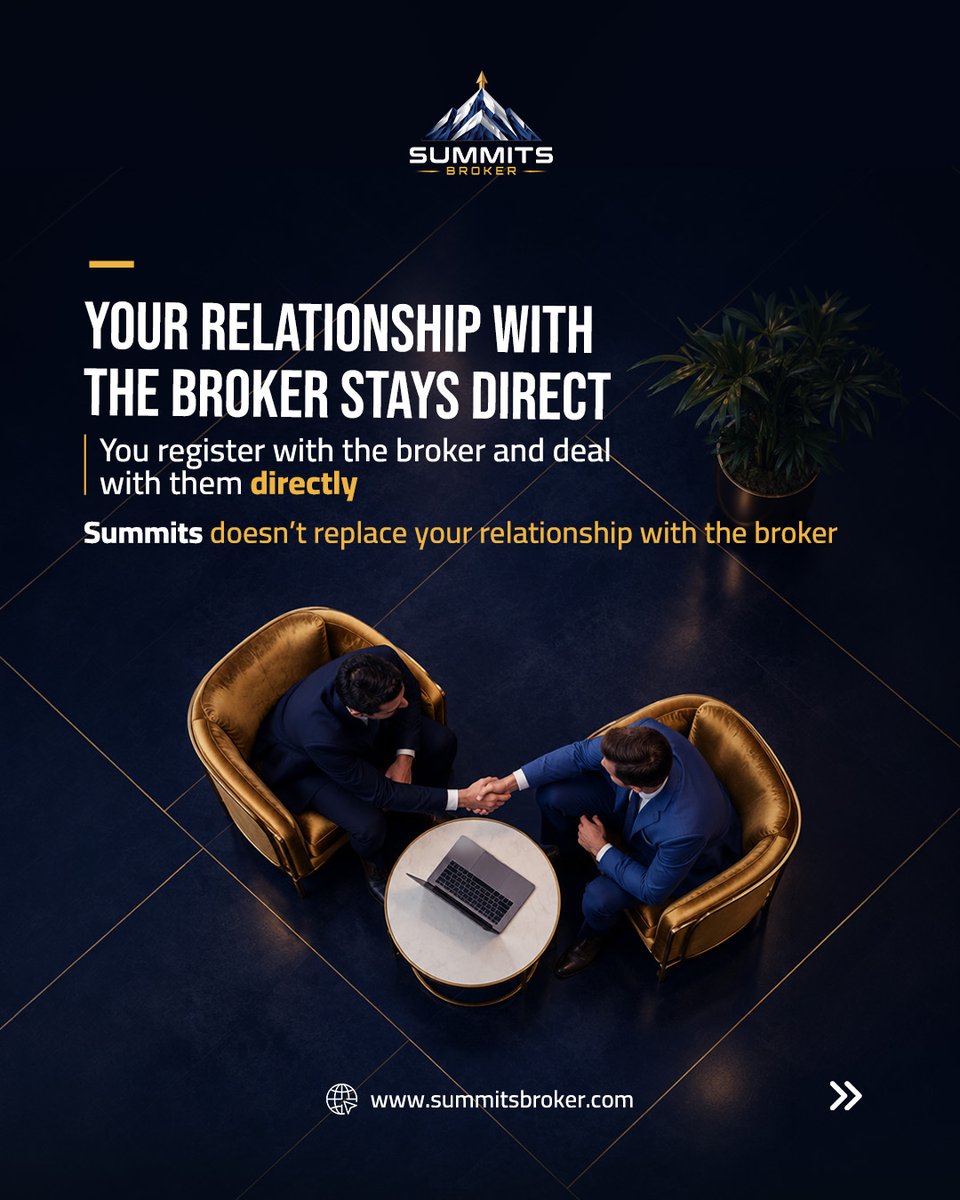 SummitsBroker's tweet photo. You can register with the broker without us
The difference isn’t the registration it’s what you get around your partnership 🤝
Your broker relationship stays direct. Summits adds value around it
Your partnership may need more than you expect
Follow us
#forexIB #IBs #SummitsBroker https://t.co/7rUaFSgro7