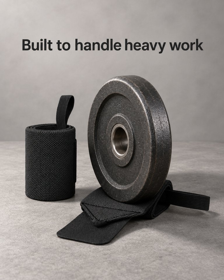 BetterBuilt2026's tweet photo. Built for heavy work — our Heavy Duty Wrist Wraps sit under the plate, lock with solid hook-and-loop, and keep a steady thumb loop so your grip talks. Wrap up, push for that PR, and lift with confidence. #Fitness #StrengthGear Tap the link in bio. https://t.co/gQOqMGy1iY