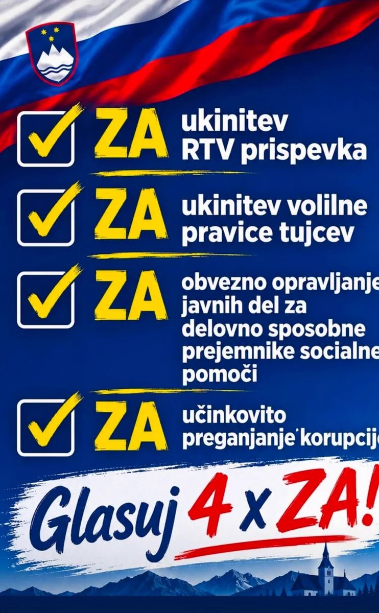 Kucko_Prucko's tweet photo. A je sploh še treba razlagati, kako bomo glasovali v naši 4 članski družini?

- izkoreniniti hočemo korupcijo
- ukiniti prispevek za RTV levičarsko propagando
- lenuhov ne bomo redili
- o naši usodi ne bodo odločali tujci

Torej ... 16 x ZA https://t.co/qQxnfrEvqM