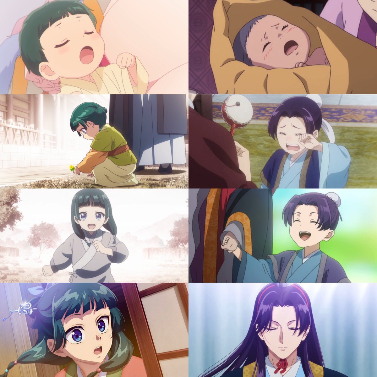 dailyjinmao's tweet photo. Maomao &amp; Jinshi through the years 💕 https://t.co/rhVXUS0x6o