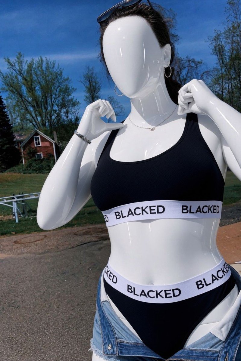 MarinMannequin's tweet photo. It’s so easy to trigger beta gooner whitebois, all you have to do is to turn their irls into pretty blacked mannequin and they become all subby and obedient 

It’s perfect for them because it’s a way to censor their irls and also remind them that they are black only ♠️ https://t.co/ckojGIebk0