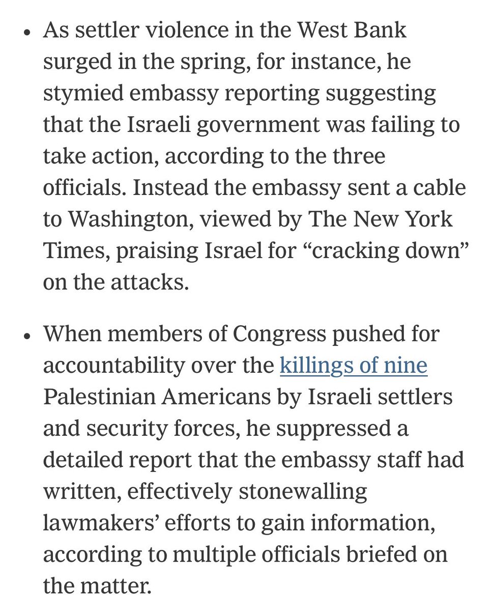 infinite_jaz's tweet photo. NYT reports that a Huckabee top aide is a literal traitor, actively covering up Israeli killings of American citizens and falsifying embassy reports about Israel’s role in settler violence. https://t.co/X6W4uLrEEB