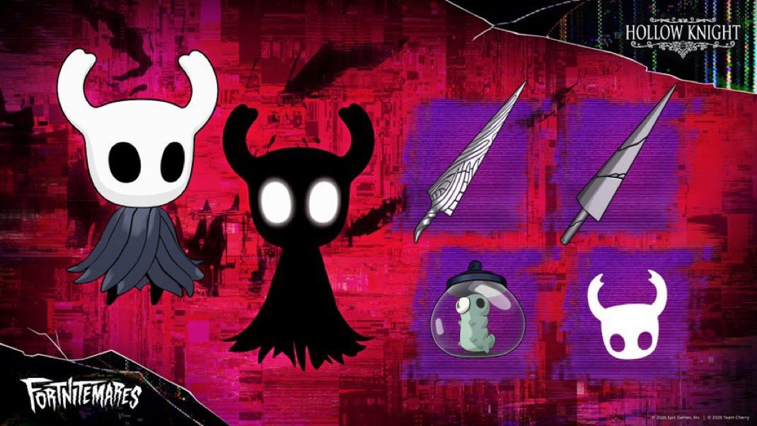 SomberCal's tweet photo. 🎁 FORTNITE GIVEAWAY FOR THE HOLLOW KNIGHT SIDEKICK 🎁

JOIN THE #FORTNITEGIVEAWAY

1️⃣ FOLLOW: @SomberCal 
2️⃣ LIKE + RETWEET
3️⃣ TAG A FRIEND

WINNER WILL BE DM’ED PRIZE IN A WEEK GOOD LUCK HAVE FUN https://t.co/7xsTUjX5zx