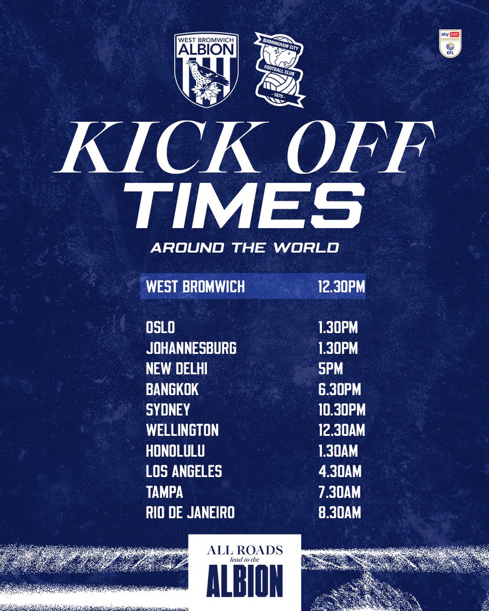 WBA's tweet photo. Bringing it back with the early kick off! 🤝

Where are you supporting the Albion from today? 🌍 https://t.co/Ef9XfwZkL6