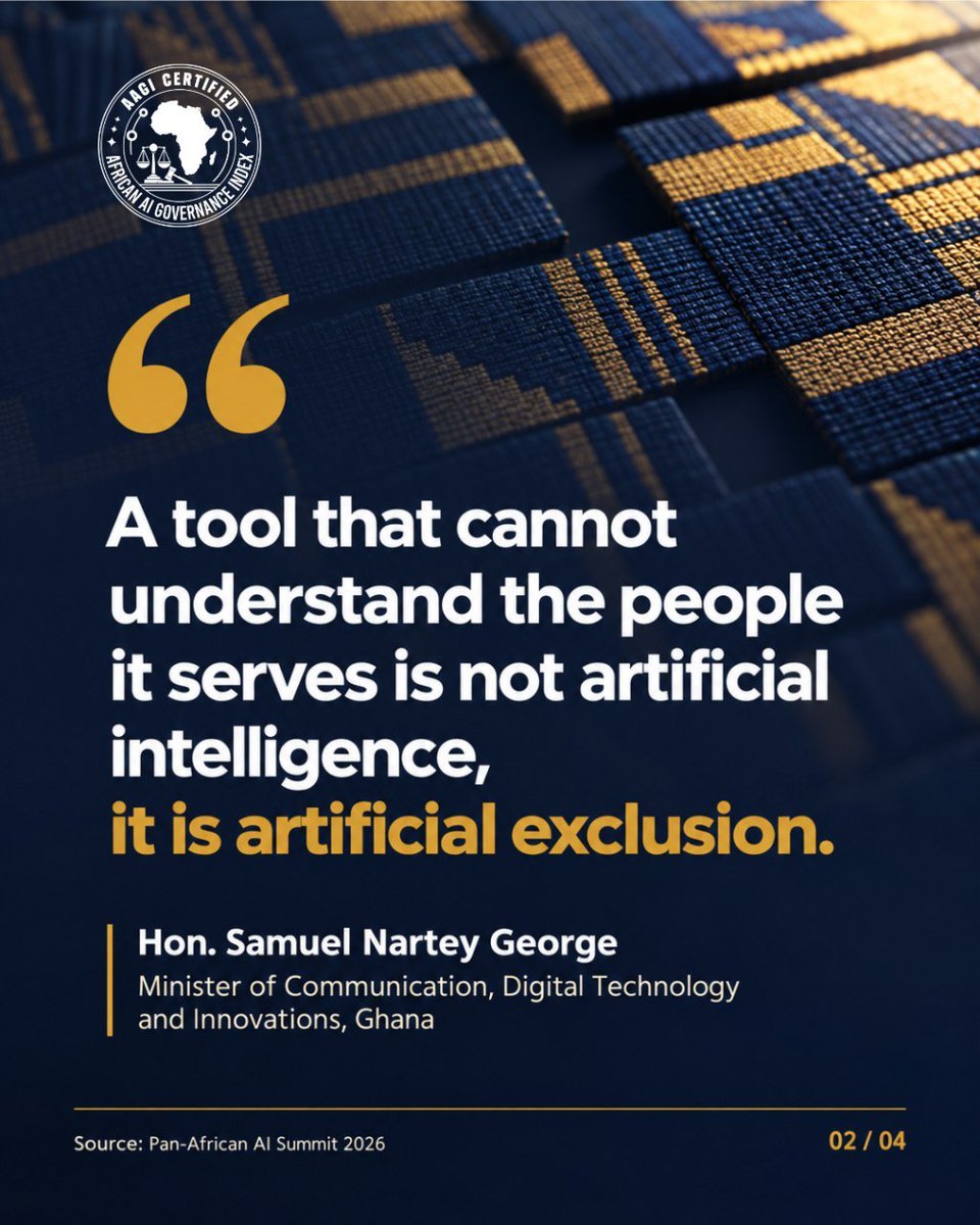 AAGIndex's tweet photo. “A government that does not understand this technology we talk about cannot regulate it, cannot buy it well, or cannot use it well.”
Hon. Samuel Nartey George, Ghana's Minister of Communication, Digital Technology and Innovations.
We track what follows.
@PAAISummit
 
#Ghana #AI https://t.co/3gLXcnC7fn