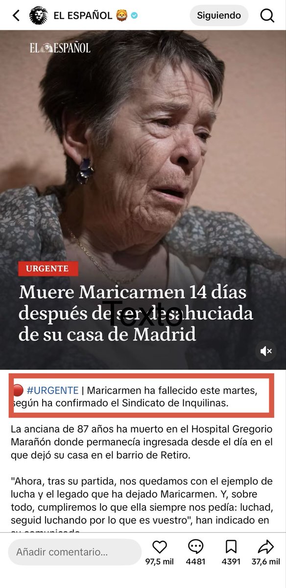Capitana_espana's tweet photo. Me acabo de acordar ahora.💥

Ayer vi en TikTok, prácticamente al minuto, la noticia de la muerte de MariCarmen publicada por El Español.

Pero hay un detalle que me chirrió: la descripción decía «el pasado martes».

Ayer era miércoles.

¿Se conocía su muerte desde el martes y se esperaron hasta tener preparado el relato político, o es un error? 🤔

Enlace 👉 https://t.co/qVBXvVMior