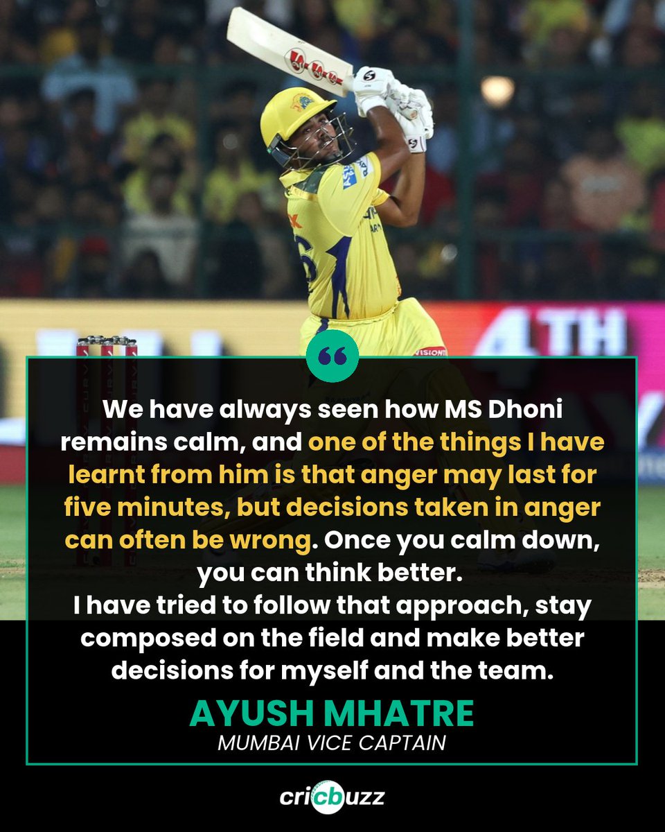 cricbuzz's tweet photo. Ayush Mhatre 🤝 MS Dhoni https://t.co/YLdsDb28Os