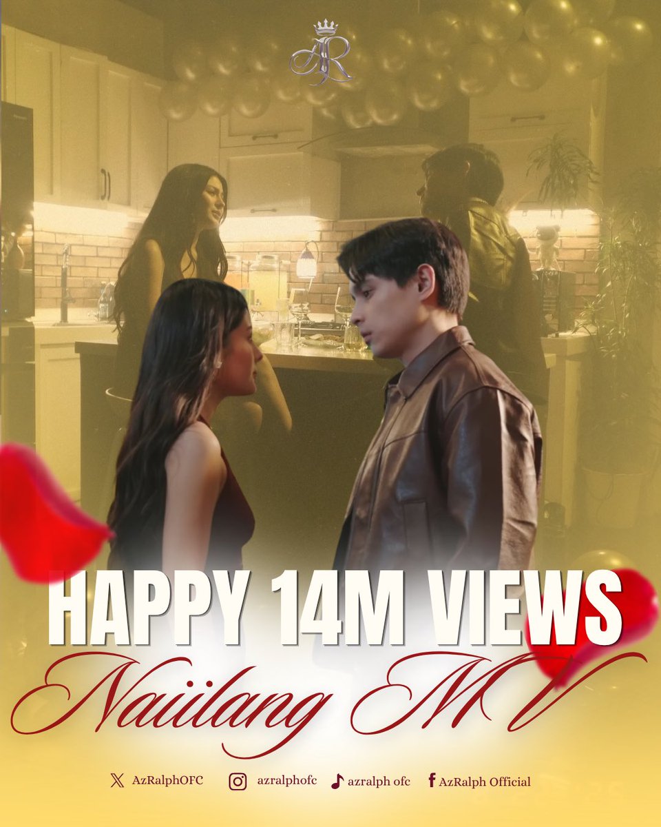 AzRalphOFC's tweet photo. 14 MILLION VIEWS AFTER 13 MONTHS! 

13 months since “Naiilang” was released, and the love just keeps growing! From every stream, every share, every replay, and every moment of unwavering support—Naiilang Official Music Video has officially reached 14 MILLION VIEWS! 🎉

What started as a song we all fell in love with has become a milestone built by the love, dedication, and endless support of Razzles and supporters everywhere. 🫶

To AZ, Ralph, Le John, and everyone who believed in this masterpiece from day one—this achievement is yours. 

Here’s to 14 million views, 13 months of memories, and countless more milestones ahead! ✨

Congratulations,@lejohnescoro ,@_AZMartinez & Ralph! 

AZRALPH NAIILANG 14M VIEWS