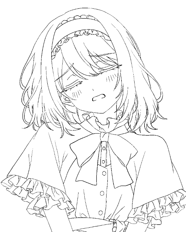 tktgm0703's tweet photo. モノクロ原稿はGペンのアンチエイリアスをOFFにしてガビガビなペンで描くのが好きなんだけど、液タブのアプデしたら更にガビったんだけどこのまま進めて大丈夫かな… https://t.co/41lEUT1GaK