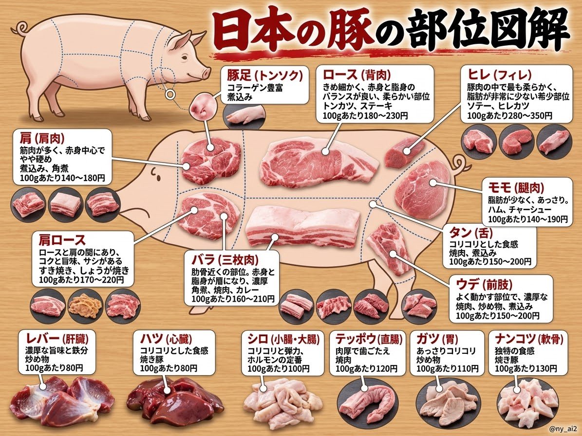 SgO9b's tweet photo. 買い物やレシピを考える時の参考に🐖 https://t.co/niJ3jqup7N