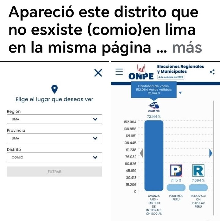 felix_chipana's tweet photo. EXIJIMOS Q LA ONPE , EL JNE NOS DIGA DONDE MIERD QUEDA O SE ENCUENTRA ESTE "DISTRITO " " CENTRO POBLADO " O LO Q SEA ,CON ÉSTA CANTIDAD DE HABITANTES ,, DONDE EL LENGUA DE TRAPO TIENE CASI EL  💯%,,,,,PERO YAAAAAA https://t.co/llAcfovLv5