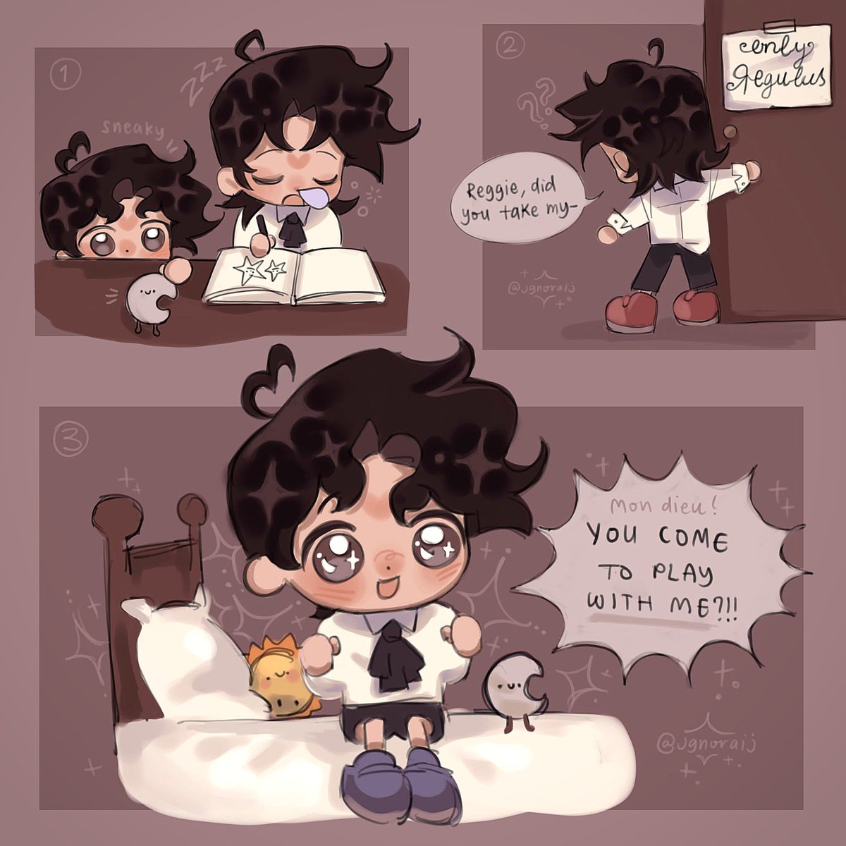 Jgnoraij's tweet photo. attempt to get sirius to play + acting shocked
#regulusblack #siriusblack #maraudersera https://t.co/BDOan7CmRQ