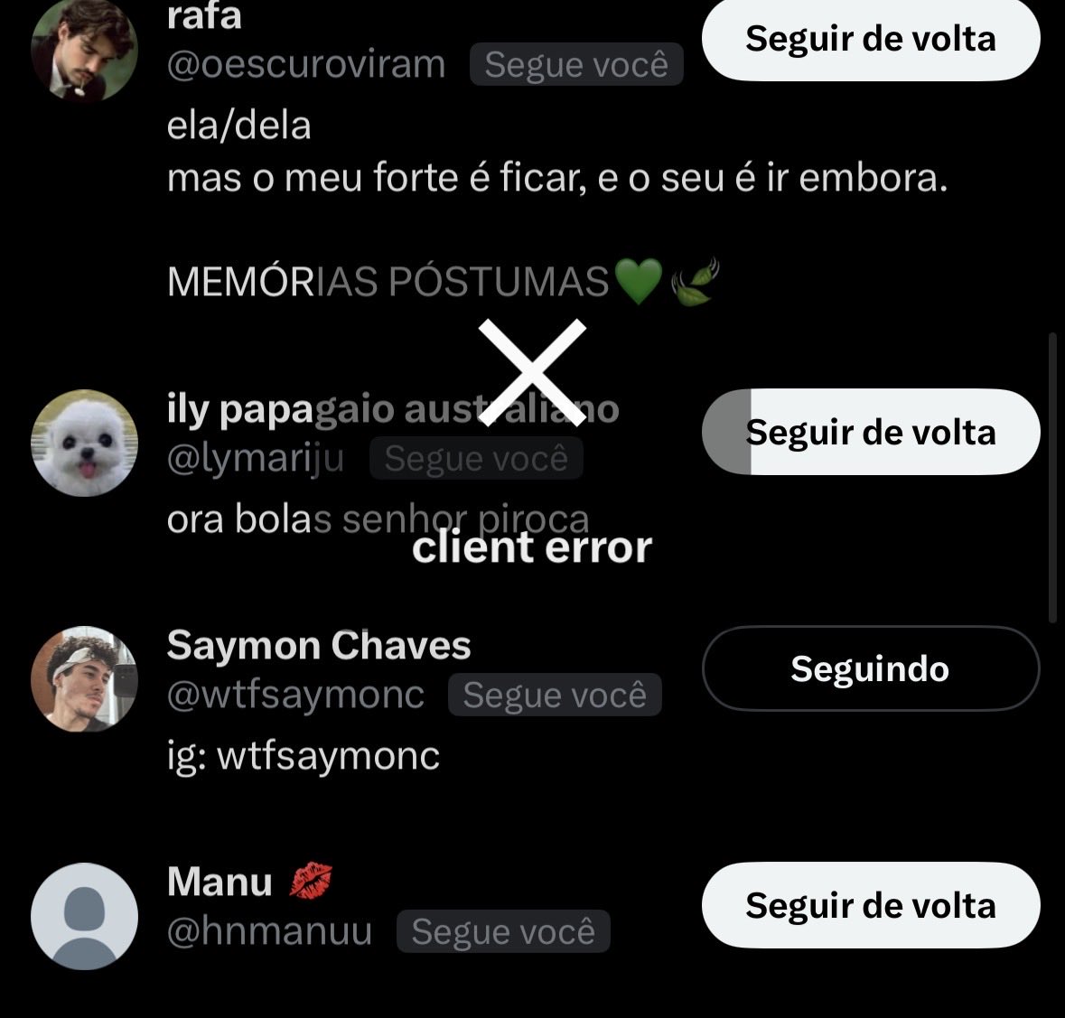 subtrecosanph's tweet photo. n tô conseguindo seguir meus moots de volta, já começaram com a censura do governo Bolsonaro https://t.co/y0QqKD4VpV