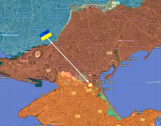 WW3finalboss's tweet photo. UKRAINE BLOWS A GAP IN RUSSIA’S CHONHAR SUPPLY ROUTE 🇺🇦🇷🇺

Ukrainian 🇺🇦 forces have reportedly destroyed a span of the Chonhar road bridge, one of Russia’s 🇷🇺 key military logistics routes linking occupied Crimea with occupied southern Ukraine.

The bridge has long served as an important corridor for moving personnel, equipment and supplies between Crimea and Russian-held territory farther north.

Destroying part of the crossing forces Moscow to reroute traffic, complicates resupply and adds pressure to a logistics network already under repeated Ukrainian attack.

The timing also matters.

Ukraine’s counteroffensive is still ongoing, and every damaged bridge, rail line and supply corridor makes it harder for Russian forces to reinforce the sectors under pressure.

Another route cut. Another problem for Russian logistics.