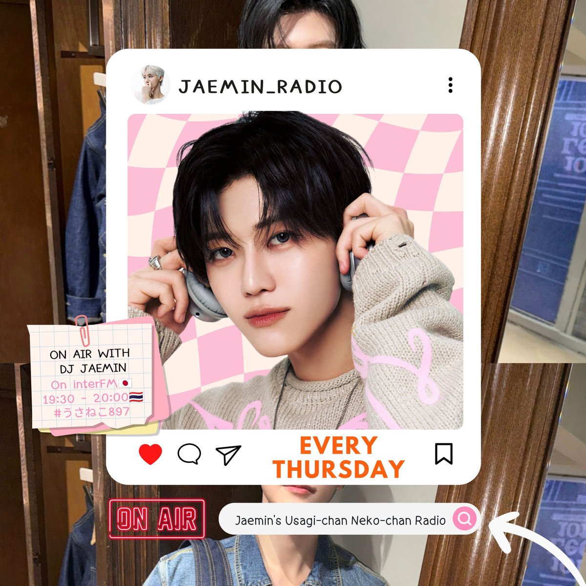 vote_jaeminth's tweet photo. วันนี้เรามาพบกับ DJ JAEMIN ที่ InterFM เวลา 19:30-20:00 น. ไทย กันค่ะ 🎧💕

rt + mt for JAEMIN 🩷

ON AIR WITH DJ JAEMIN
#うさねこ897
#ジェミンのうさぎちゃんねこちゃんラジオ https://t.co/lXA9fUH1pk