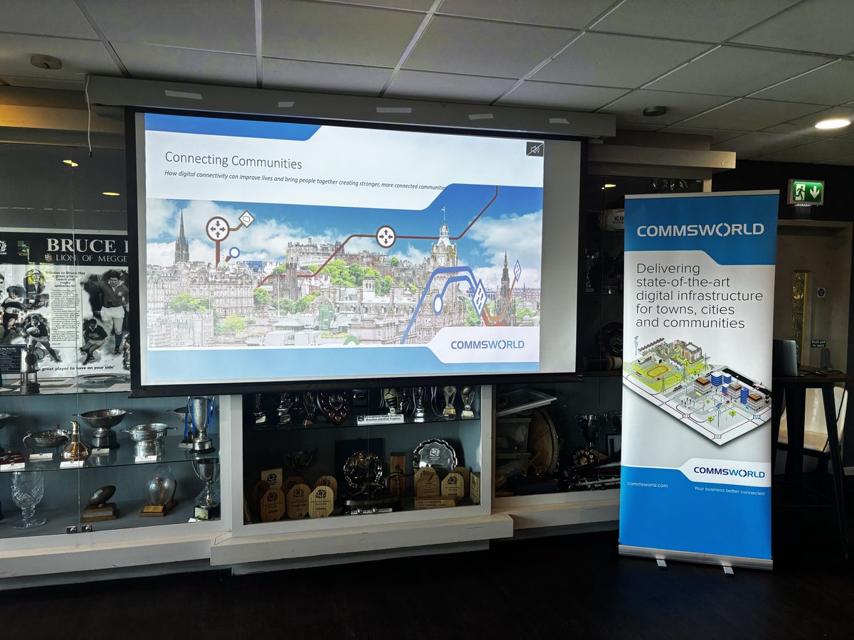 Commsworld's tweet photo. We had a great morning at the Boroughmuir  Business Club yesterday!

We were delighted to have the opportunity to present on Connecting Communities, exploring how digital connectivity can improve lives and bring people together, creating stronger, more connected communities. https://t.co/ydyUvGFdIa