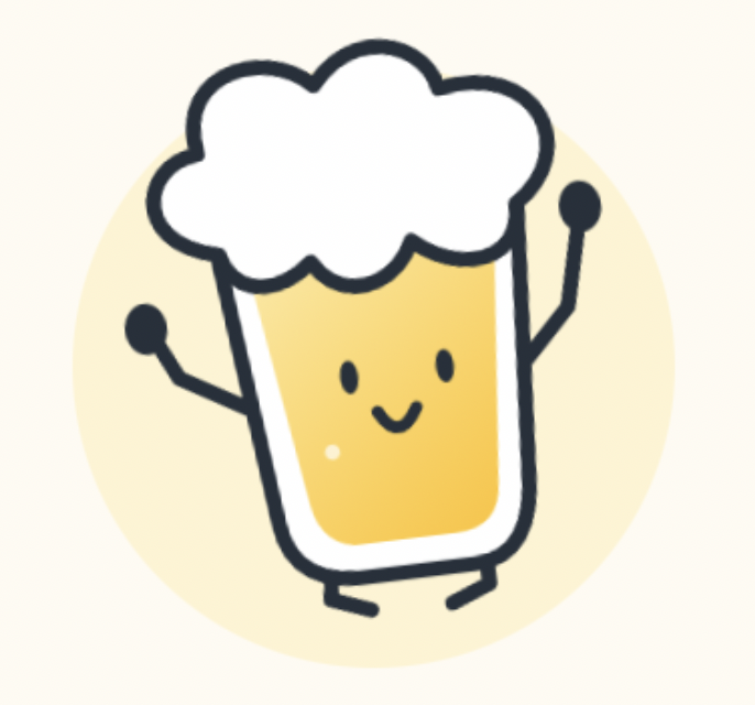 Goosusuu's tweet photo. 新しいアプリにはキャラクターを登場させる！
ビール君です https://t.co/57dTtKGzX7