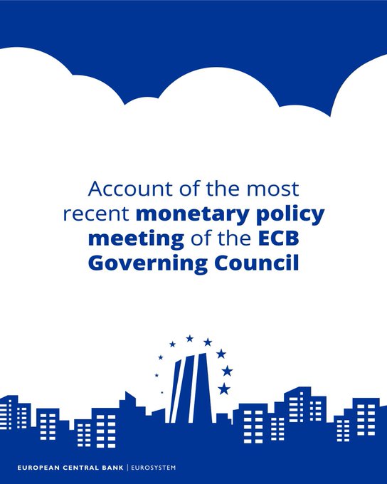 ecb's tweet photo. Account of the monetary policy meeting of the Governing Council of the ECB on 9-10 September 2026 https://t.co/ynR4GvkOlt https://t.co/UyGk2lu1Et