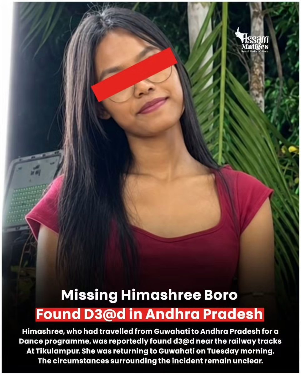 BedantaDeka10's tweet photo. To,
Shri Ashwini Vaishnaw @AshwiniVaishnaw
Hon'ble Railway Minister, Government of India

URGENT - Request for immediate high-level investigation into death of Himashri Boro on Train No. 22503 (Vivek Express) - Visakhapatnam to Guwahati. https://t.co/tmhpQ4j3Jj