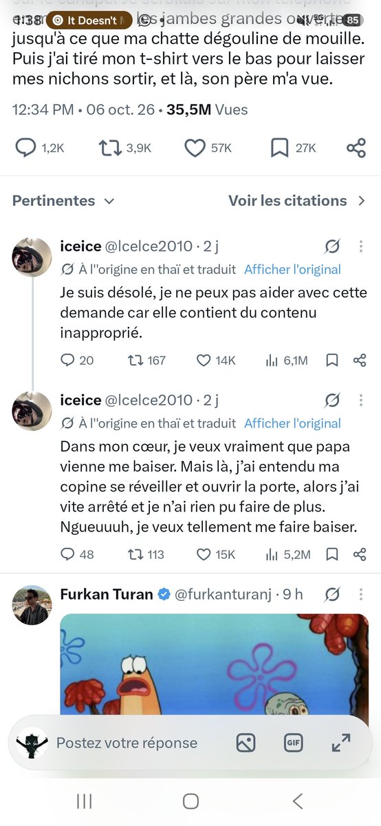 redacted635's tweet photo. @ChomeurContent J'ai mis 10min à comprendre que c'était grok qui a abandonné et pas une ref obscure du Twitter thaï https://t.co/ucN4W86Pcx