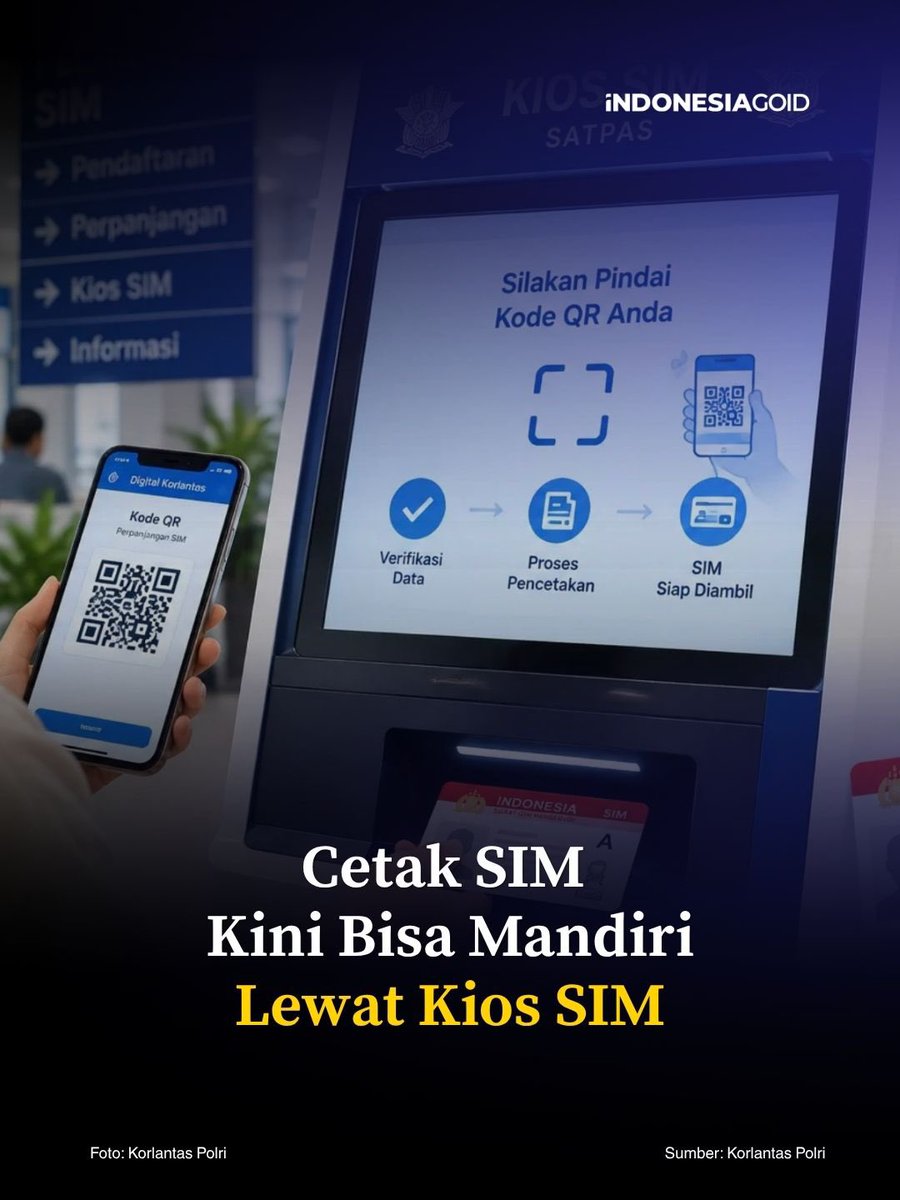 indonesiago_id's tweet photo. Korlantas Polri menghadirkan Kios SIM yang memungkinkan masyarakat mencetak mandiri SIM A dan C untuk layanan perpanjangan via aplikasi.
#KiosSIM https://t.co/6OnCcHbZxr