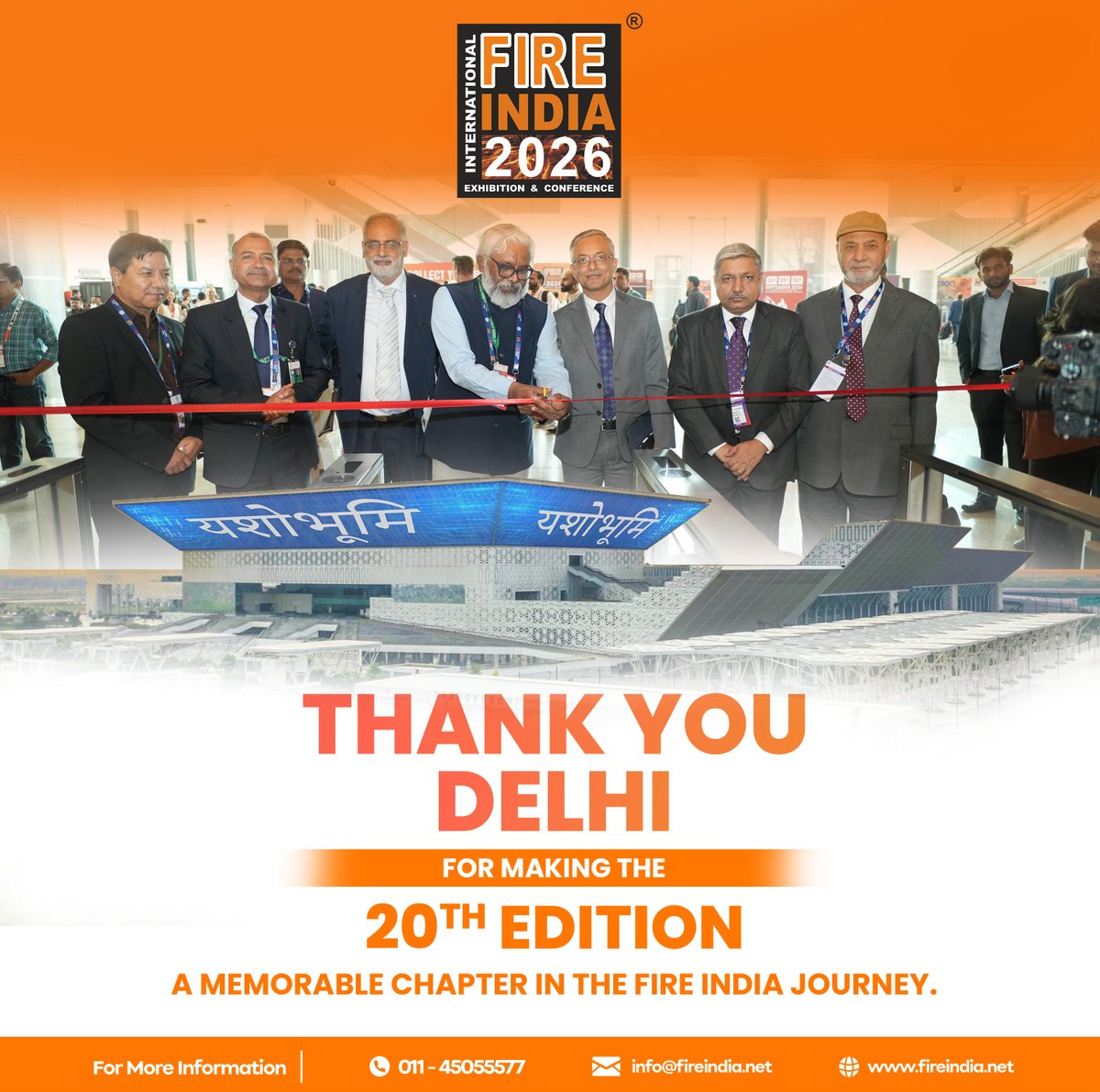 FireIndia's tweet photo. FIRE INDIA 2026 successfully concludes in New Delhi! 🔥

Until next time. See you next year in Mumbai!
Exhibitor Bookings are open - 16th -18th September 2027 at Bombay Exhibition Centre, NESCO, Goregaon, Mumbai

#thankyou #FireIndia2026 #fireindia https://t.co/S7YSDyyaca