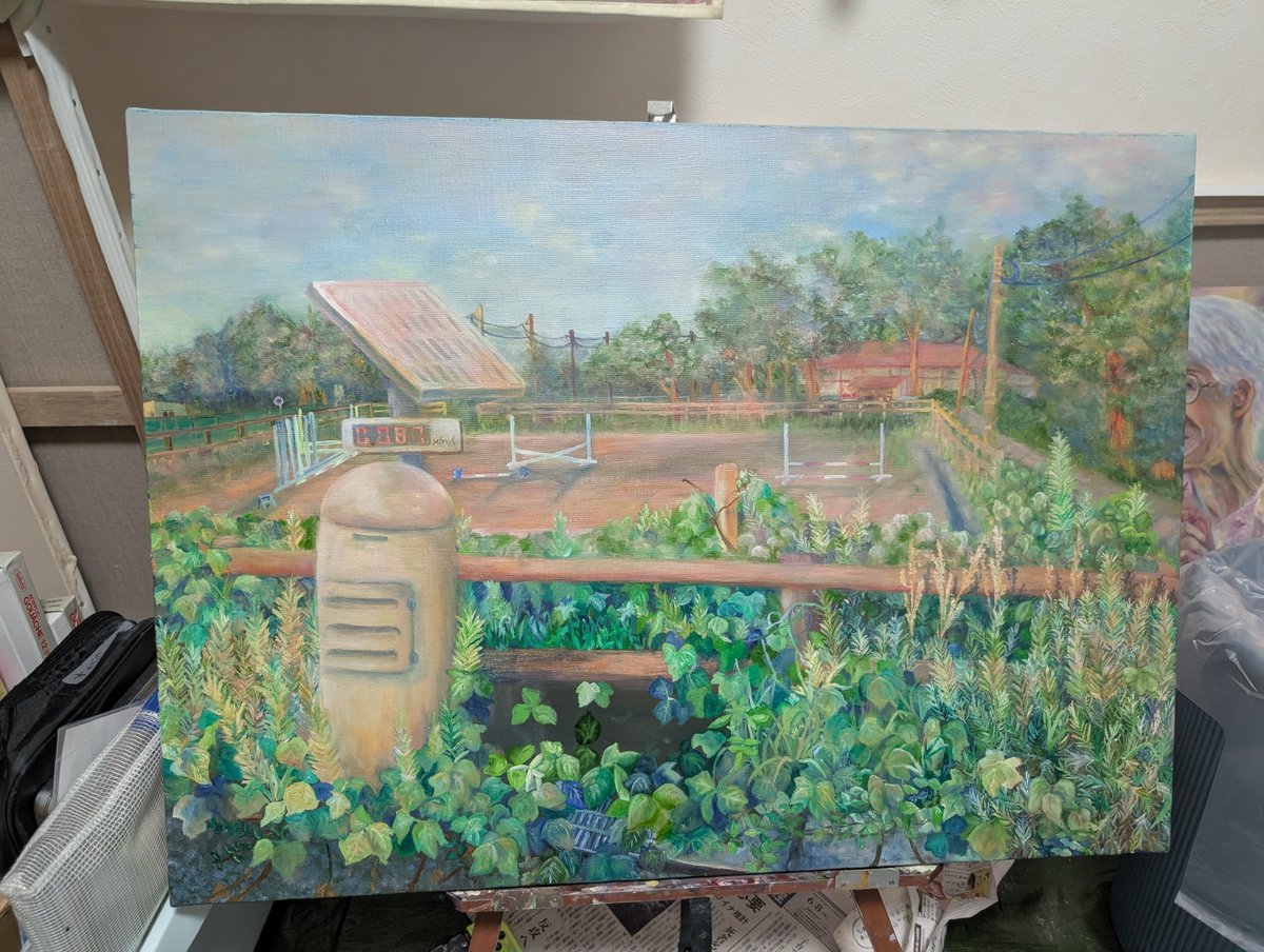 matata_bi_'s tweet photo. 最近描いてる絵、空白なくせたら遠景と近景の色味の差無くしたい～ https://t.co/E0V3yG2XcT