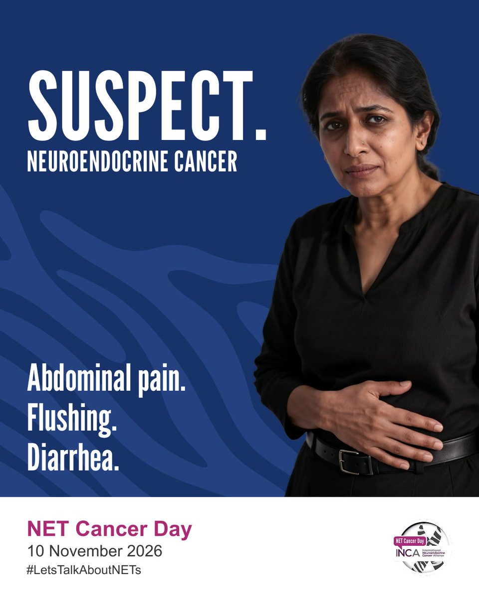 netcancerday's tweet photo. #NETCancerDay is on November 10th.
Neuroendocrine cancer is disguised behind common symptoms.
📢Let’s tell HCPs that awareness will help them SUSPECT and DETECT NETs.
✅Use banners in your language and join the campaign: https://t.co/NIZrz8x3y8
#LetsTalkAboutNETs https://t.co/44TEBlFpiT
