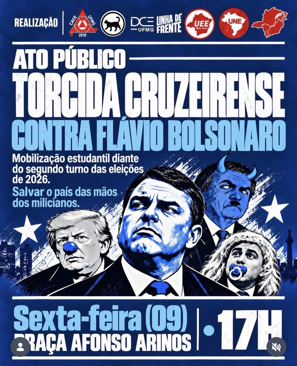 thumbsduv's tweet photo. bora torcedores!!! 💙🖤 

cruzeirenses e atleticanos contra flavio bolsonaro!!! https://t.co/TdLsHNuYrx