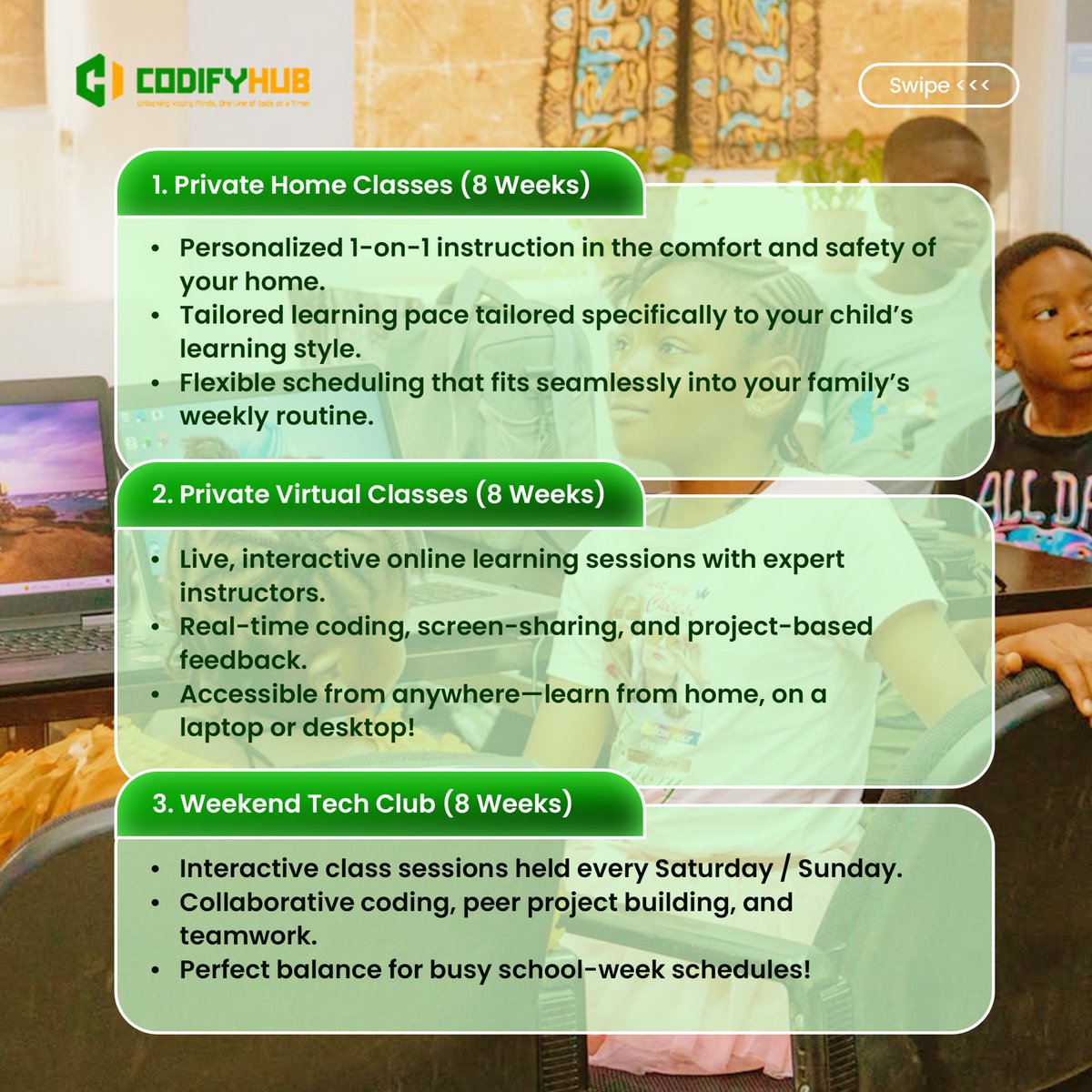 CodifyHub's tweet photo. Give your kids the ultimate edge with 8 weeks of hands on coding, 3D modeling, and AI skills! Whether at home, online, or on weekends, we have a flexible track for every busy family.
Call/WhatsApp Us Now:

📞 07076551701
📞 08061221203 https://t.co/IpEgqVnlXF