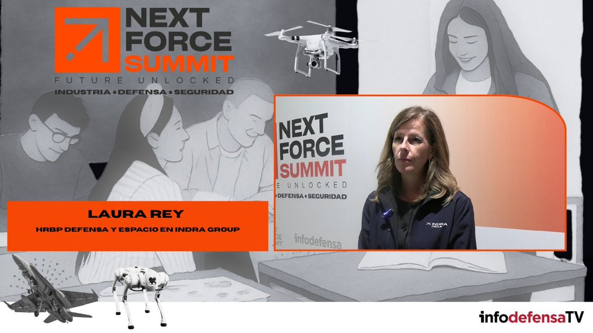 Infodefensa's tweet photo. ๐ #NextForceSummit | ๐นย Laura Rey, @IndraCompany: โEl reto es inspirar a los jรณvenes con las posibilidades que ofrece la defensaโ ๐๐ผ ยก๐๐๐ฅ๐ ๐๐ฅ ๐ฉ๐ฅ๐๐ฒ! https://t.co/5m8TYbZEJc ๐ก๏ธ
๐ค Laura Rey, HRBP Defensa y Espacio en Indra Group, ha destacado el interรฉs mostrado por universitarios y estudiantes de Formaciรณn Profesional durante la jornada y ha puesto en valor la diversidad de proyectos de Indra en รกmbitos como la defensa, el espacio, la inteligencia artificial, los drones y la ciberseguridad.
Ademรกs, ha subrayado que, ante el crecimiento del sector, el reto pasa no solo por captar talento, sino por mostrar a los jรณvenes las oportunidades de desarrollo profesional y de trabajo con tecnologรญas punteras.
