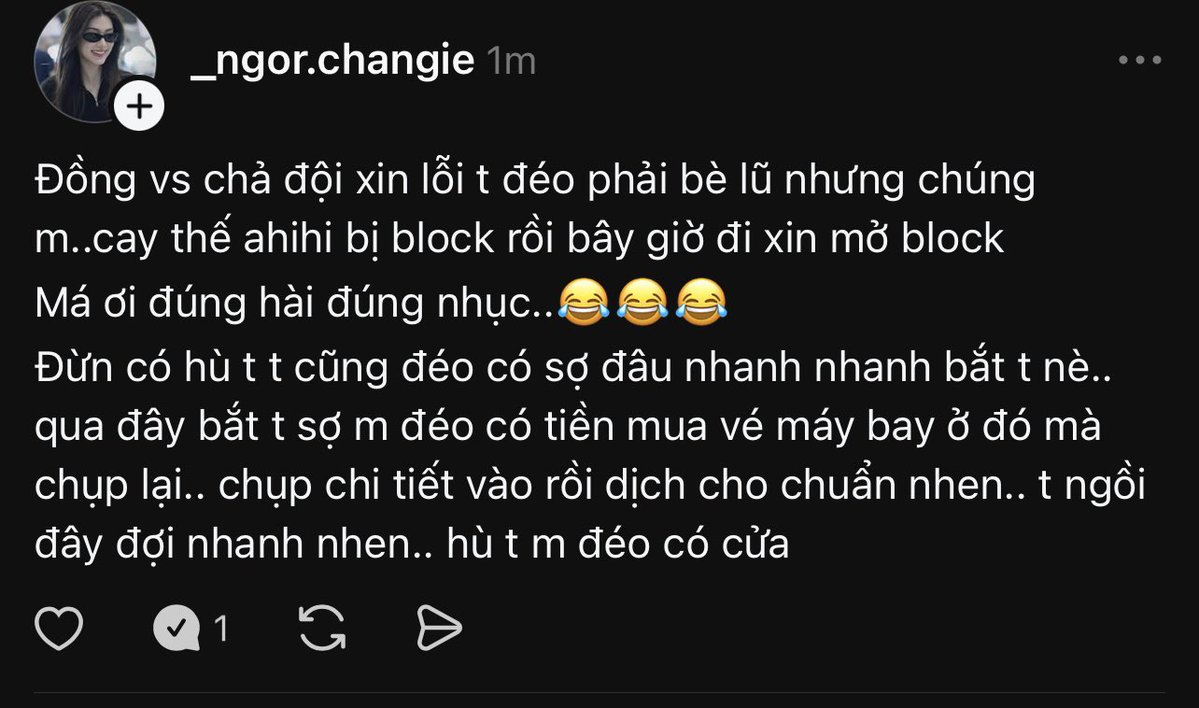 Starttyping1314's tweet photo. This person in Vietnam insulted Ling and made up false claims about her trip to Korea, even after Ling herself clarified the situation. After being warned that they would be reported to Basehouse, they even went as far as to challenge the Vietnamese fandom.
@LingOrm_BH https://t.co/CsgGnkkUxm