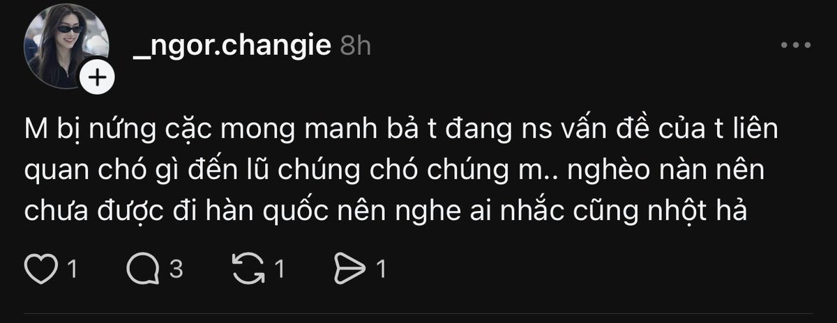 Starttyping1314's tweet photo. This person in Vietnam insulted Ling and made up false claims about her trip to Korea, even after Ling herself clarified the situation. After being warned that they would be reported to Basehouse, they even went as far as to challenge the Vietnamese fandom.
@LingOrm_BH https://t.co/CsgGnkkUxm