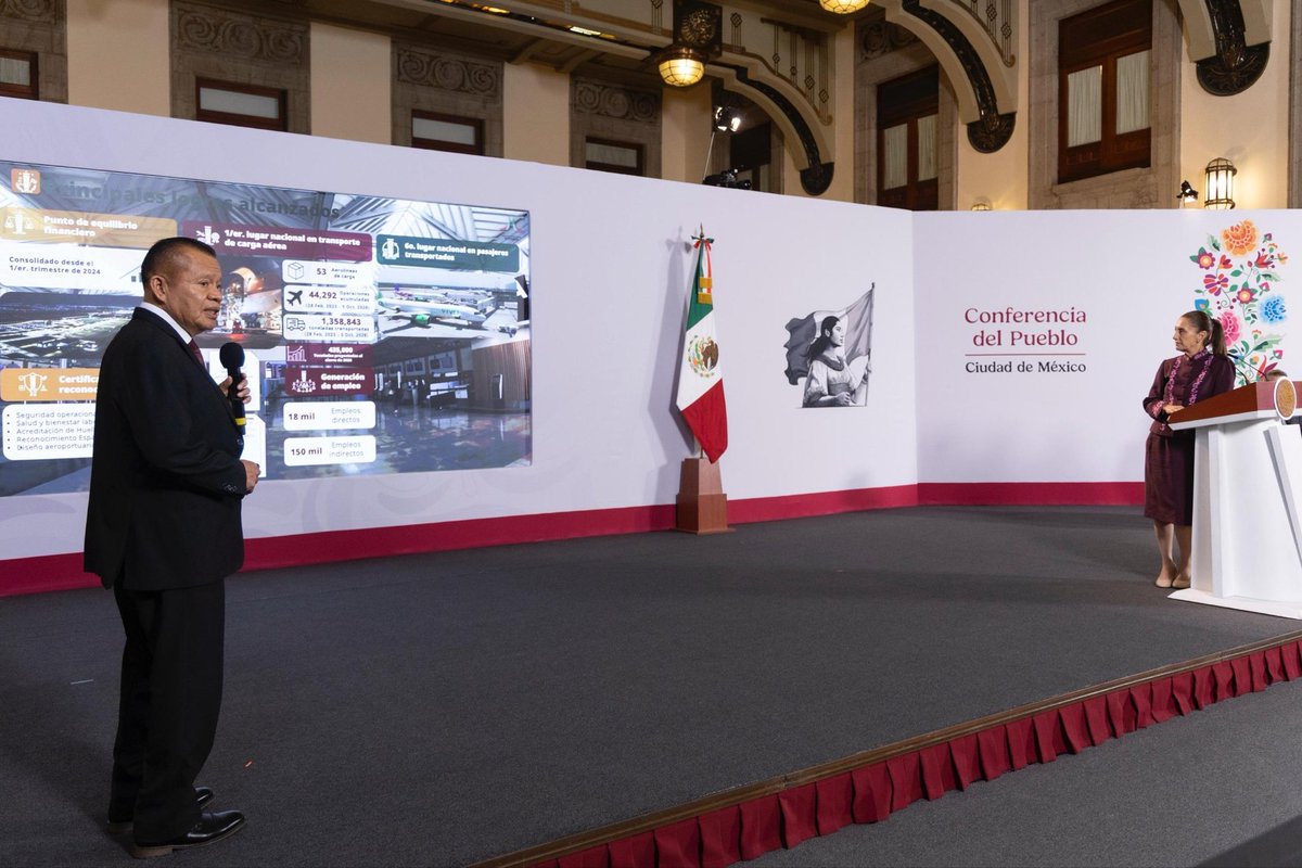 daniel_ser's tweet photo. 🛩️El AIFA amplía su conectividad: ya cuenta con 40 destinos nacionales y 7 internacionales.

Hoy, durante la Conferencia del Pueblo de la Presidenta, la Dra. @Claudiashein, se presentaron los resultados del Aeropuerto Internacional Felipe Ángeles, que acumula más de 22.6 millones de pasajeros desde el inicio de sus operaciones.🗣️✈️

La ampliación de la conectividad aérea es parte del desarrollo de infraestructura que vive el Estado de México y representa nuevas oportunidades para la movilidad, el turismo y la actividad económica regional. Nosotros estamos a menos de 30 minutos de este puerto aéreo.

Desde Cuautitlán Izcalli seguiremos atentos a los proyectos de infraestructura y conectividad que transforman nuestra región.🤝🏼

#ConferenciaCS #Conectividad #Infraestructura
