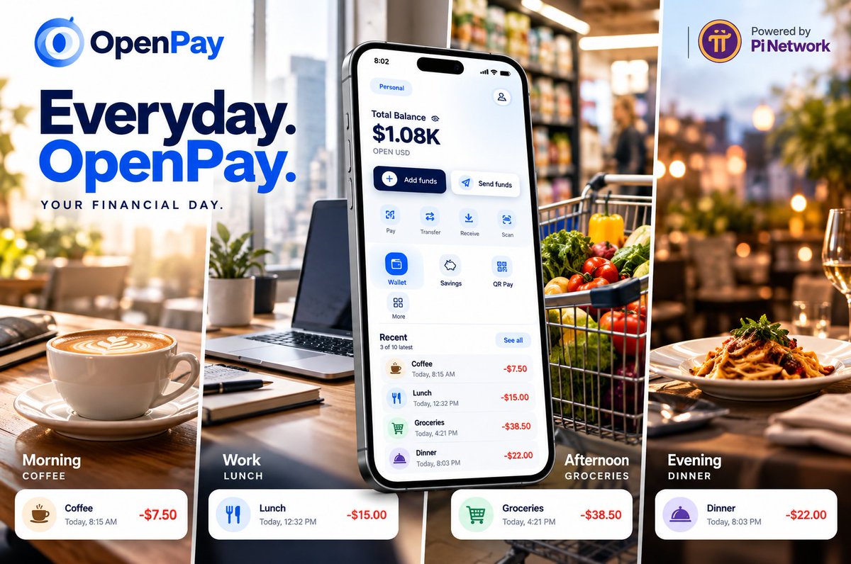 OpenPayTeam's tweet photo. Everyday. OpenPay.

From your morning coffee and workday lunch to groceries and dinner, OpenPay is built to support the payments that move with your day.

One wallet for everyday life. Powered by Pi Network.

https://t.co/dKD9ltz5Bb

#OpenPay #OUSD #PiNetwork #Pi #OpenUSD https://t.co/ePsbFZvwnS