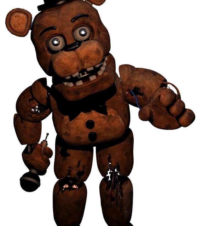 fnafhypothesis's tweet photo. Did you know? Phantom Freddy's model is not an edited version of Withered Freddy's, but instead, the exact same model as Withered Golden Freddy's but with green &amp; burnt textures. See for yourself below. #fnafthesis https://t.co/SVBRa3Wk4d