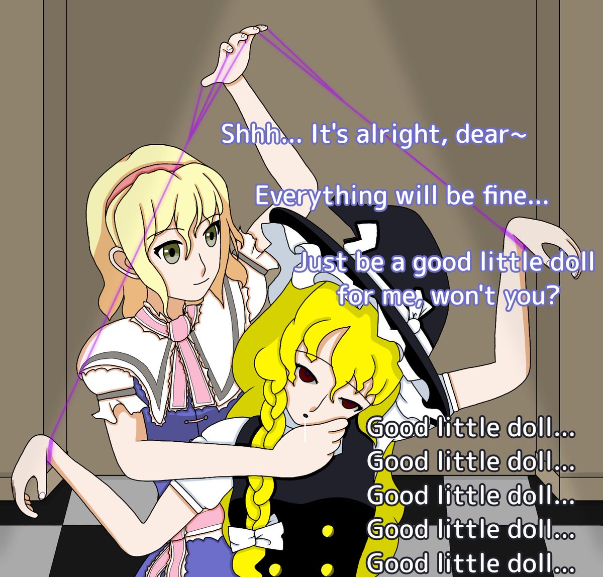 esbypno's tweet photo. What a nice puppet Marisa makes...
Perfect for Alice to control~

(Raffle prize for @qcibuhao!) https://t.co/EGIqoYRm5e