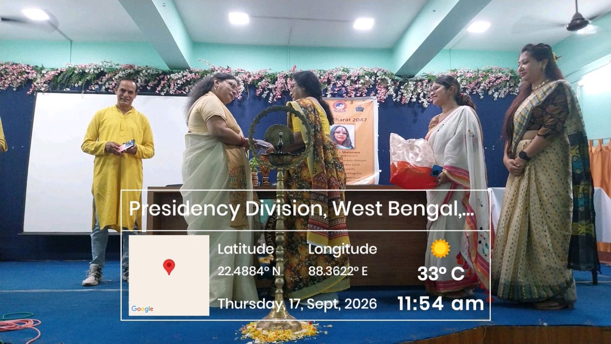 vjrcsmc's tweet photo. VJRC organized a “Seva Sankalp Abhiyan” under the theme “Viksit Bharat 2047” on 17 September 2026 at Rabindra Sabhagrigha. The programme featured an inspiring session by eminent academician Dr. Shatorupa, attended by students and teachers. https://t.co/qzMjDVk6Yf