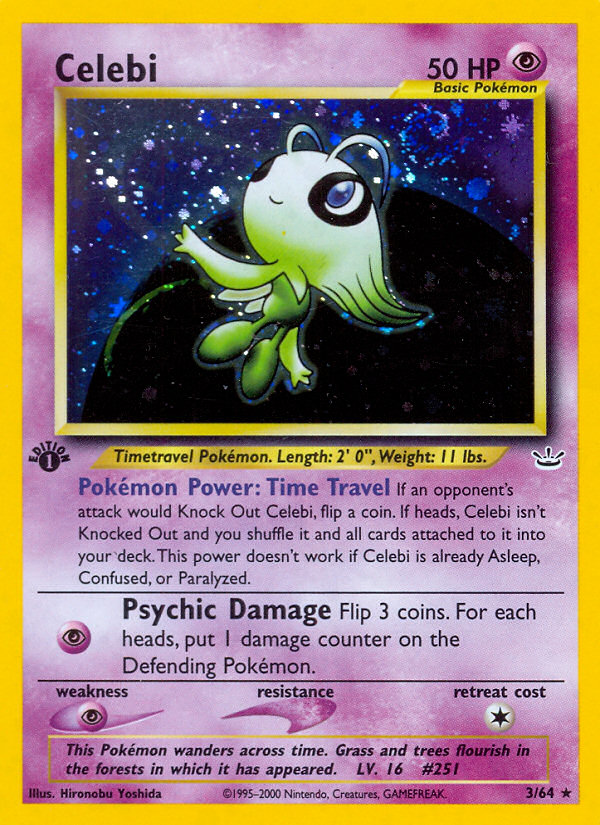 Deltaeeee's tweet photo. Underrated card of the day:

Celebi from 1999's Fossil https://t.co/ftIv0PoWc4