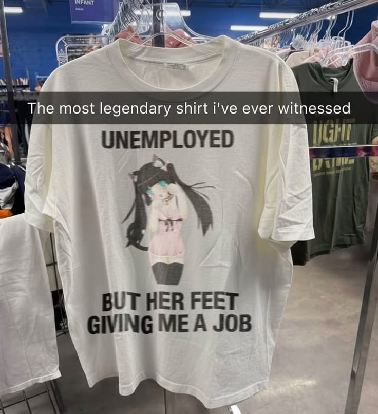 _dotpng's tweet photo. real talk im so sick of ppl sharing these images around its obviously disguised advertising. theres no real person behind it who genuinely found a funny shirt in a thrift store and posted it to snapchat its all fabricated to get you to buy some shitty shirts online for fucks sake https://t.co/eZaVzaZPWZ