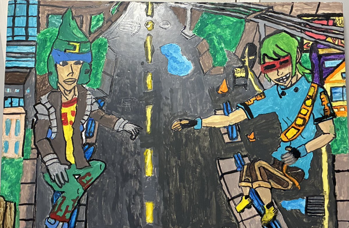 KountKuro's tweet photo. Jet Set Radio Corn & Yo-yo Race to da future! 02/16/26
#videogameart #traditionalpainting #jsrf #digitalartists #originalpaintings https://t.co/ldpCUTCTW7