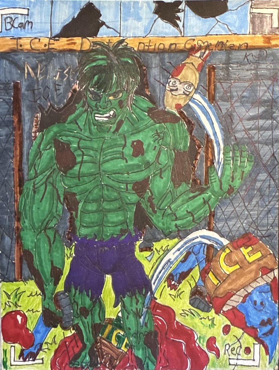 KountKuro's tweet photo. ONE HULK BREAKOUT Digital illustration 02/28/26 
#traditionalartist #hulkartwork #marvelartworks #fuckice🖕❄️ #digitalartworks https://t.co/llI1ESF86U