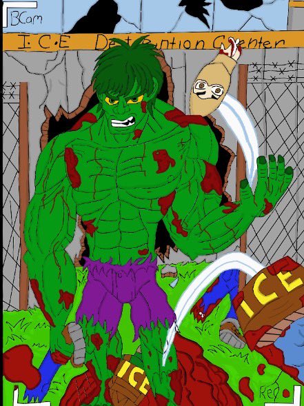KountKuro's tweet photo. ONE HULK BREAKOUT Digital illustration 02/28/26 
#traditionalartist #hulkartwork #marvelartworks #fuckice🖕❄️ #digitalartworks https://t.co/llI1ESF86U