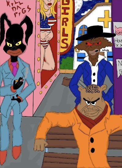 KountKuro's tweet photo. Brothers of the Revolution. Coonskin 1975 06/05/26  #traditionalartist #blackartist #digital_art #originalart #blaxploitationmovies #blackart #blaxkartist https://t.co/f3WxL8ZlnH
