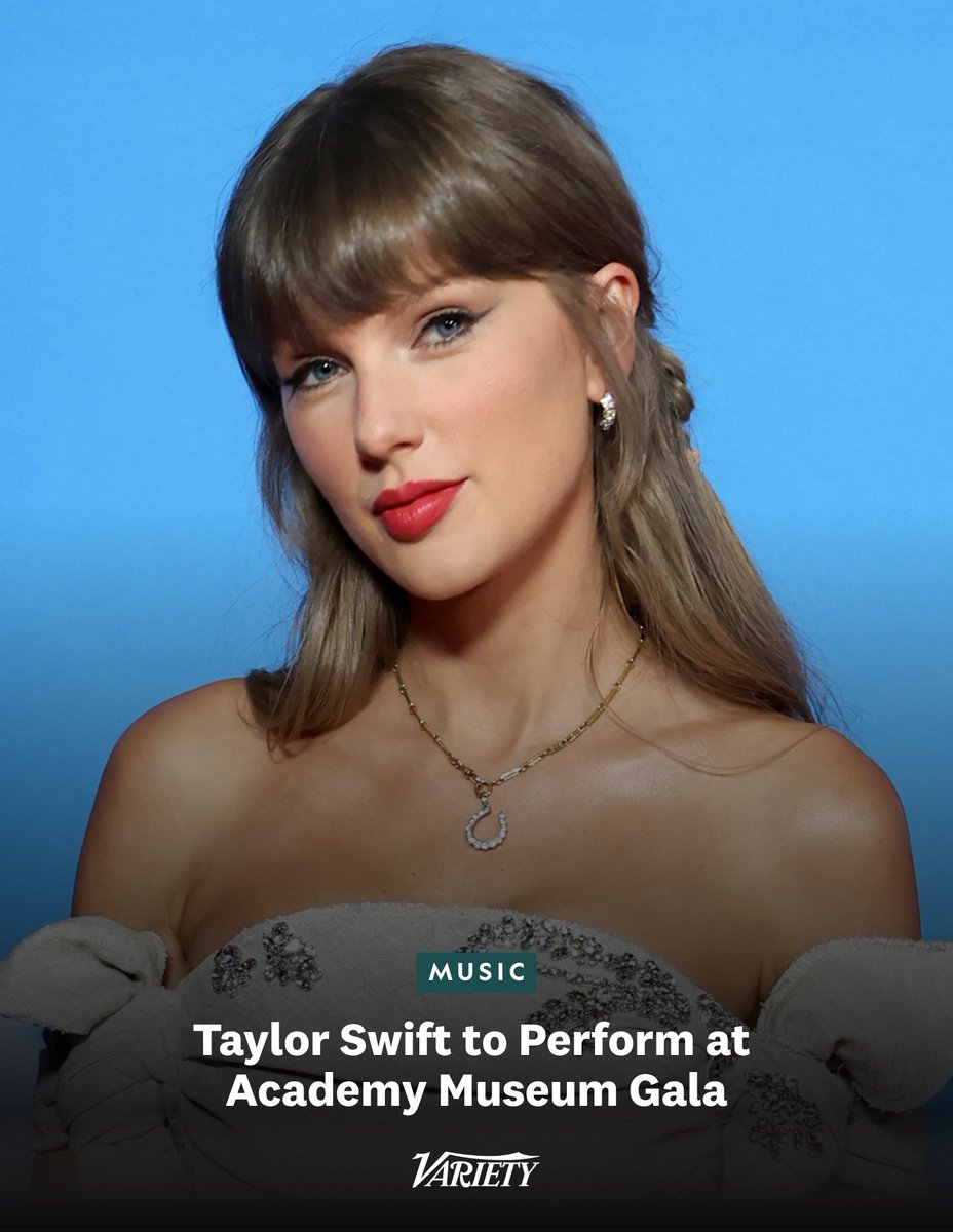 Variety's tweet photo. Taylor Swift is set to perform at the Academy Museum Gala on Oct. 17. 

While details are still under wraps, her set is likely to include "I Knew It, I Knew You," her “Toy Story 5” single, which could earn the singer-songwriter her first Oscar nomination. The gala is considered a major stop for Oscar hopefuls.

https://t.co/1CZuhaanGp