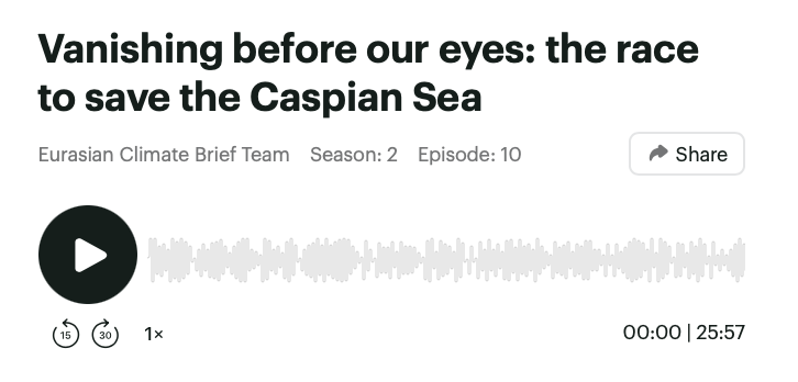 EurasianClimate's tweet photo. The #Caspian Sea is the largest enclosed body on Earth. It is also facing an escalating environmental crisis that has seen water levels fall by 2.5m over the past 20y. This dramatic retreat risks not only ecological, but also human&amp; geopolitical upheaval across an entire region.. https://t.co/eR12Vu502u