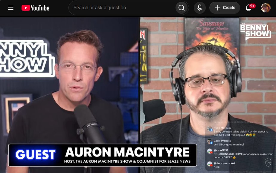 BobBasher330's tweet photo. @bennyjohnson If I want to see the "Tinder Comments" during your show, I'll turn them on.  Get rid of that please!!! https://t.co/hOiZAREL0d